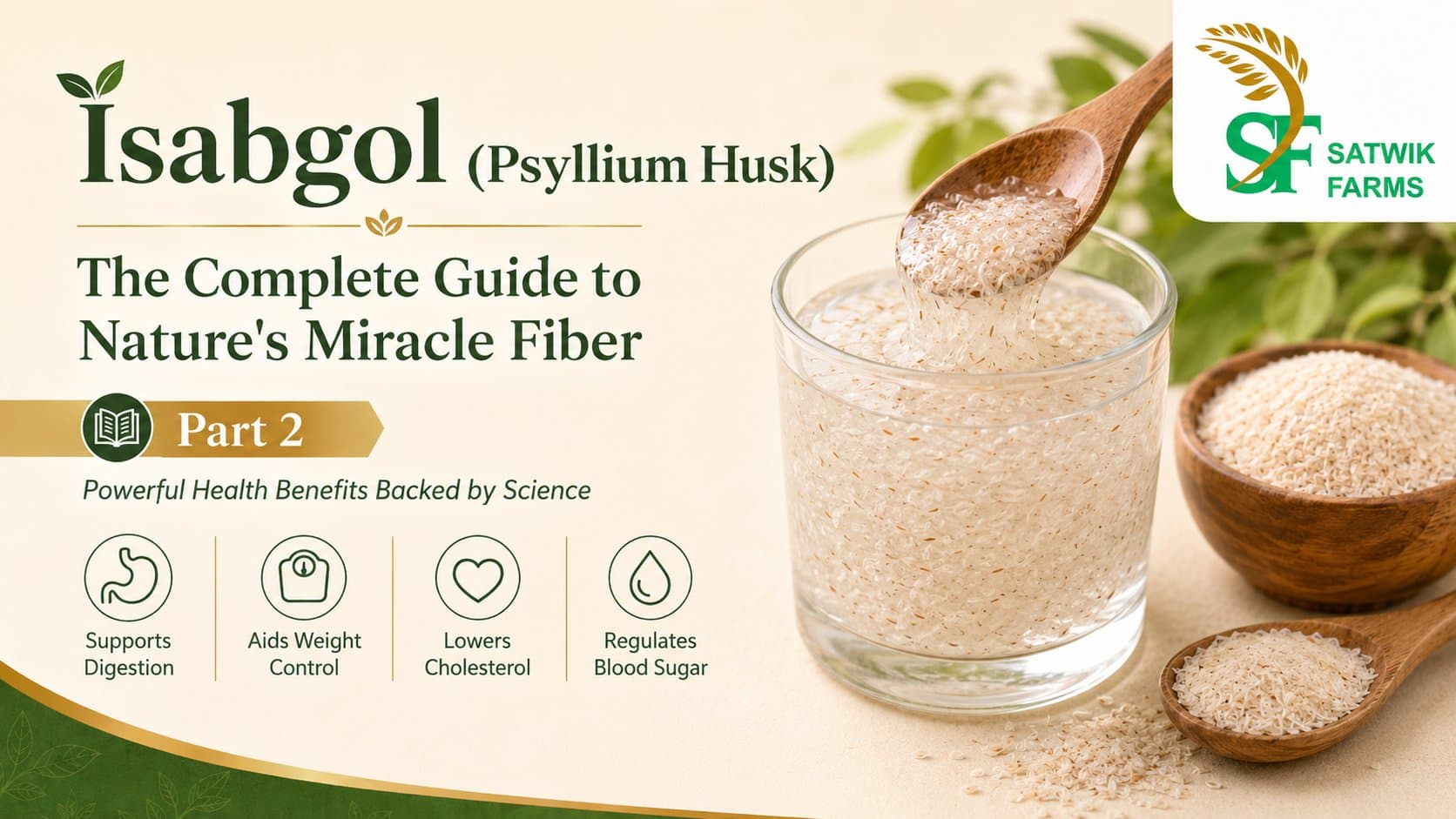 Isabgol Health Benefits (Part 2): Constipation, Blood Sugar, Cholesterol & Gut Health